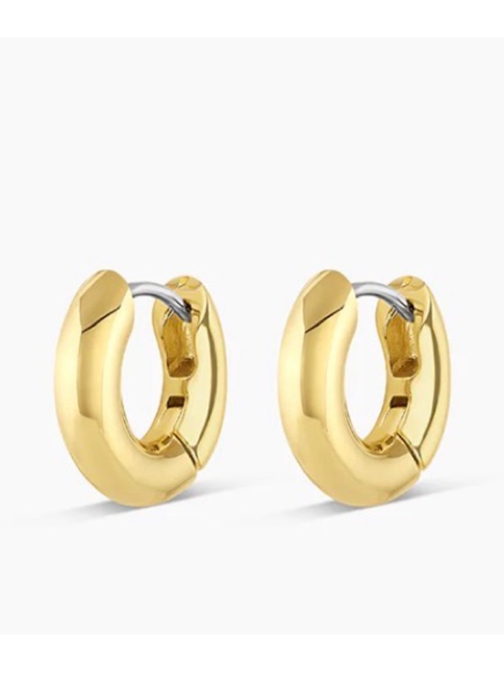 Gorjana Polished Gold Thick Huggie Hoop Earrings NWT!